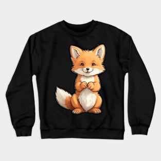 Cute Little Smiling Fox Crewneck Sweatshirt